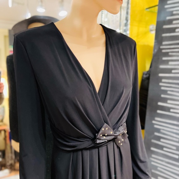 Blumarine Made in Italy Black V Neck Size 48 EU - Picture 5 of 14